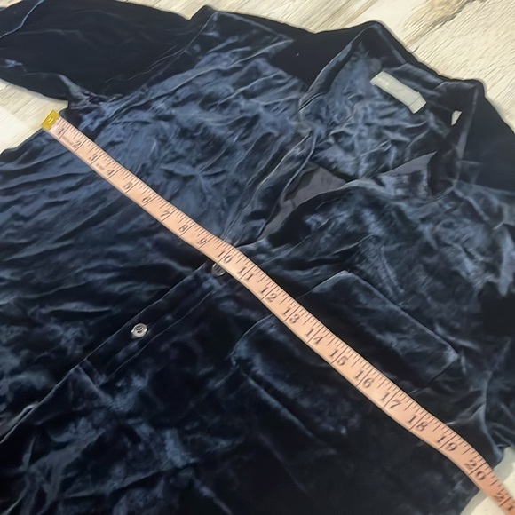 Vince Midnight Blue Velour Dress Size Small - Picture 7 of 8